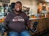 LeGrand inside his coffee shop.