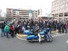 The motorcyclists dropping off the toys at Monmouth Medical Center last year.