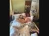 Schiro with his girlfriend at Jersey Shore Medical Center after his stroke.