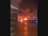 Approximately 10 vehicles were damaged in the fire.