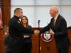 Lt. Benjamin Stevenson was promoted to lieutenant.
