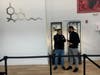 Costatino and Brodchandel talk inside the store Wednesday.