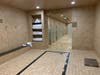 Inside the women's locker room. The men's and women's locker rooms each have their own sauna and steam room.