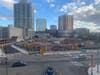 The new Rutgers Robert Wood Johnson Medical School will be built in what is currently this empty lot, across the street from the New Brunswick train station.