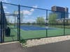 This is a view of the new tennis courts that were built right next to High Tech High School at Laurel Hill.