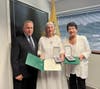 The Culkin sisters with Rep. Chris Smith Monday.