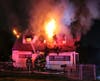 A scene from the fire Wednesday night.