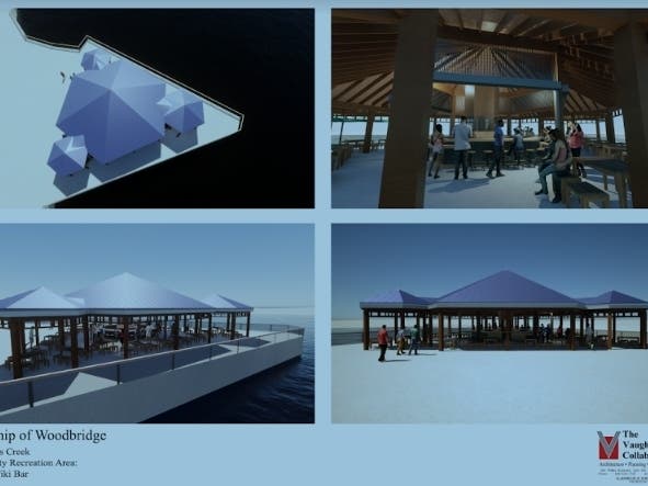 This week, Woodbridge released these renderings of how it envisions the tiki bar will look.