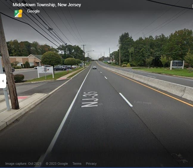 A view down Rt. 35 in Middletown.