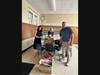 Ocean Avenue School in Middletown’s school secretary Wendy Dunleavy, custodian Joan Smith and Principal Neil Leone.