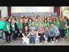 This photo was taken on the last day of school in May 2023, a day before the transplant surgery. Daneman and Crupi were stunned when the entire Saint Leo the Great staff and student body showed up in a green t-shirts to support them.