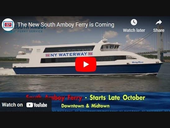 South Amboy Ferry Service To NYC Begins This Monday - Vimarsana News