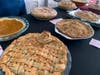 Some of the pies in the competition Sunday.