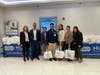 Business development director Paula Lapas, Hudson Regional CEO Nizar Kifaieh, chief nursing officer Felicia Karsos, volunteers Josias Aracena, Chabeli Lora Pena, Alyssa Perez and Elizabeth Garrity, vice president of Human Resources.