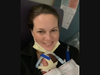 Colleen with her daughter in the NICU.