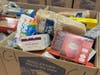 One of the donated food boxes prepared by Middletown Helps Its Own. These boxes went to nearly 400 Middletown families this December.