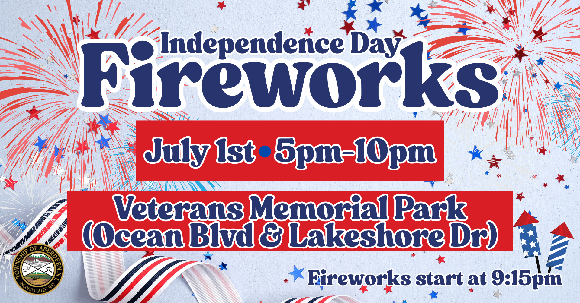 Aberdeen's 2025 Independence Day Fireworks Celebration will be July 1