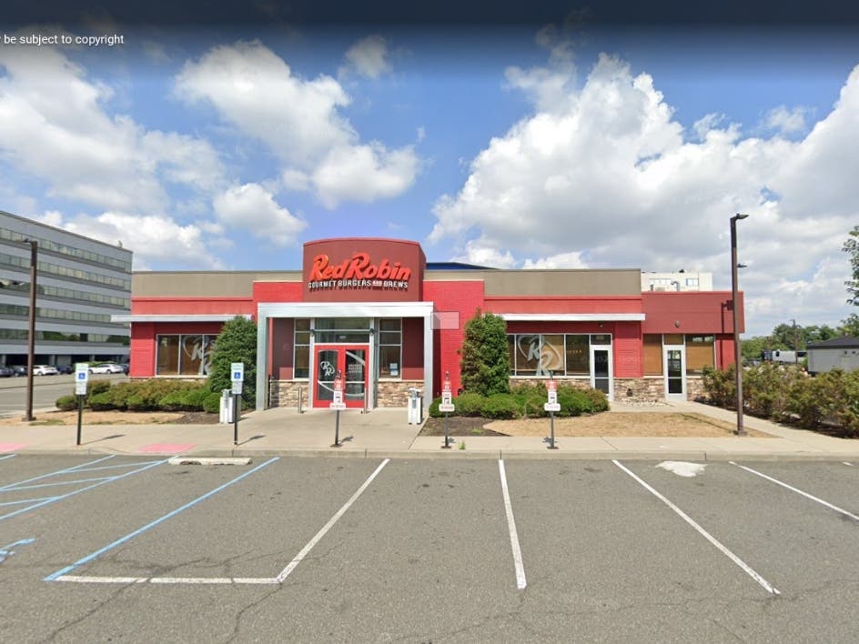 The closed Red Robin restaurant in Secaucus.