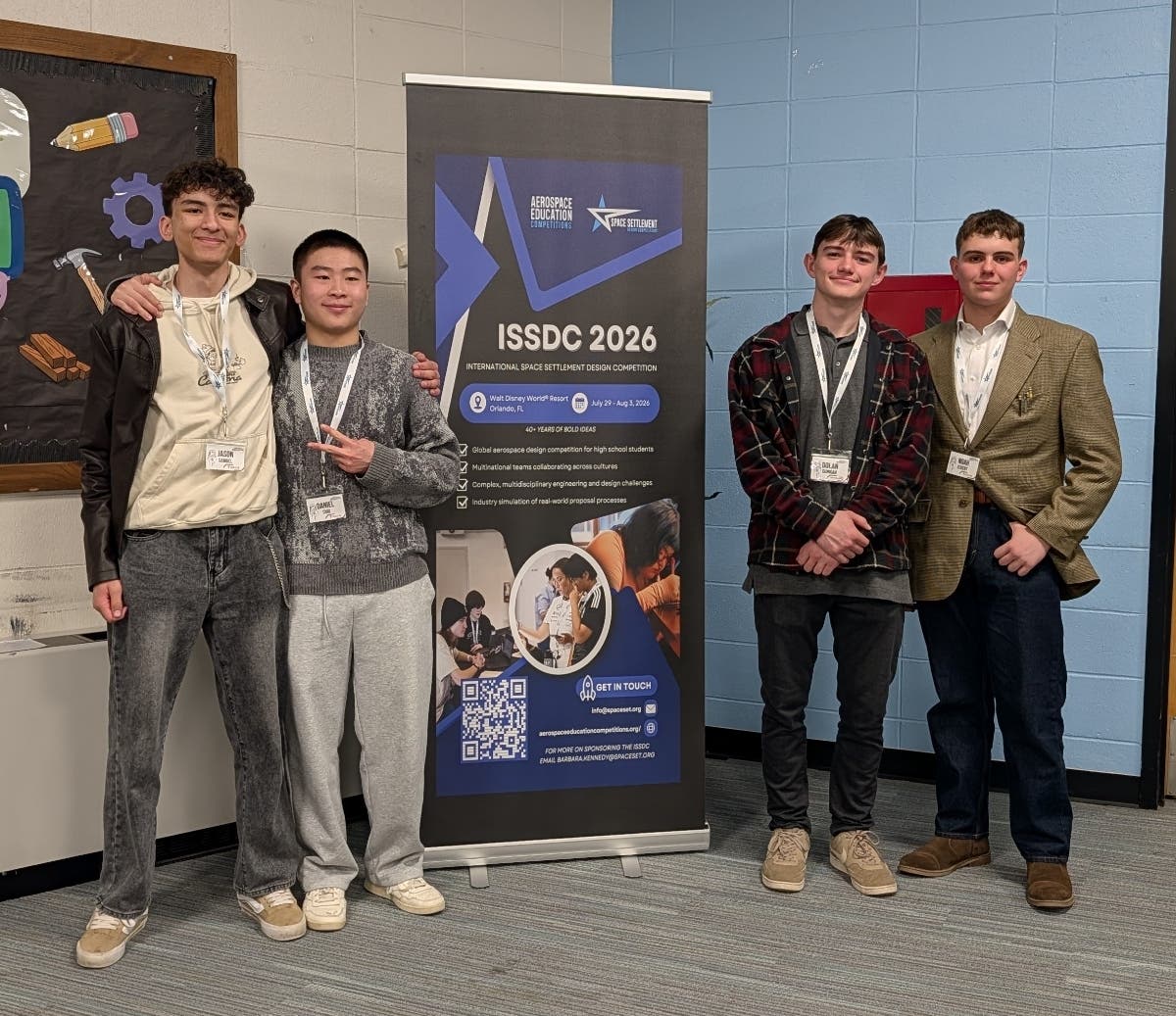 The winning team: (from left to right) Jason Samuel of Freehold, Daniel Chiu of Edison, Dolan Dunigan of Middletown and Noah Eckert of Aberdeen.