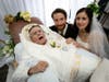 David Winston, 36, and Meschelle Thatcher, 33, married last Thursday at Meadowbrook nursing home in Matawan, so the groom's father, Michael G. Winston, could be there.