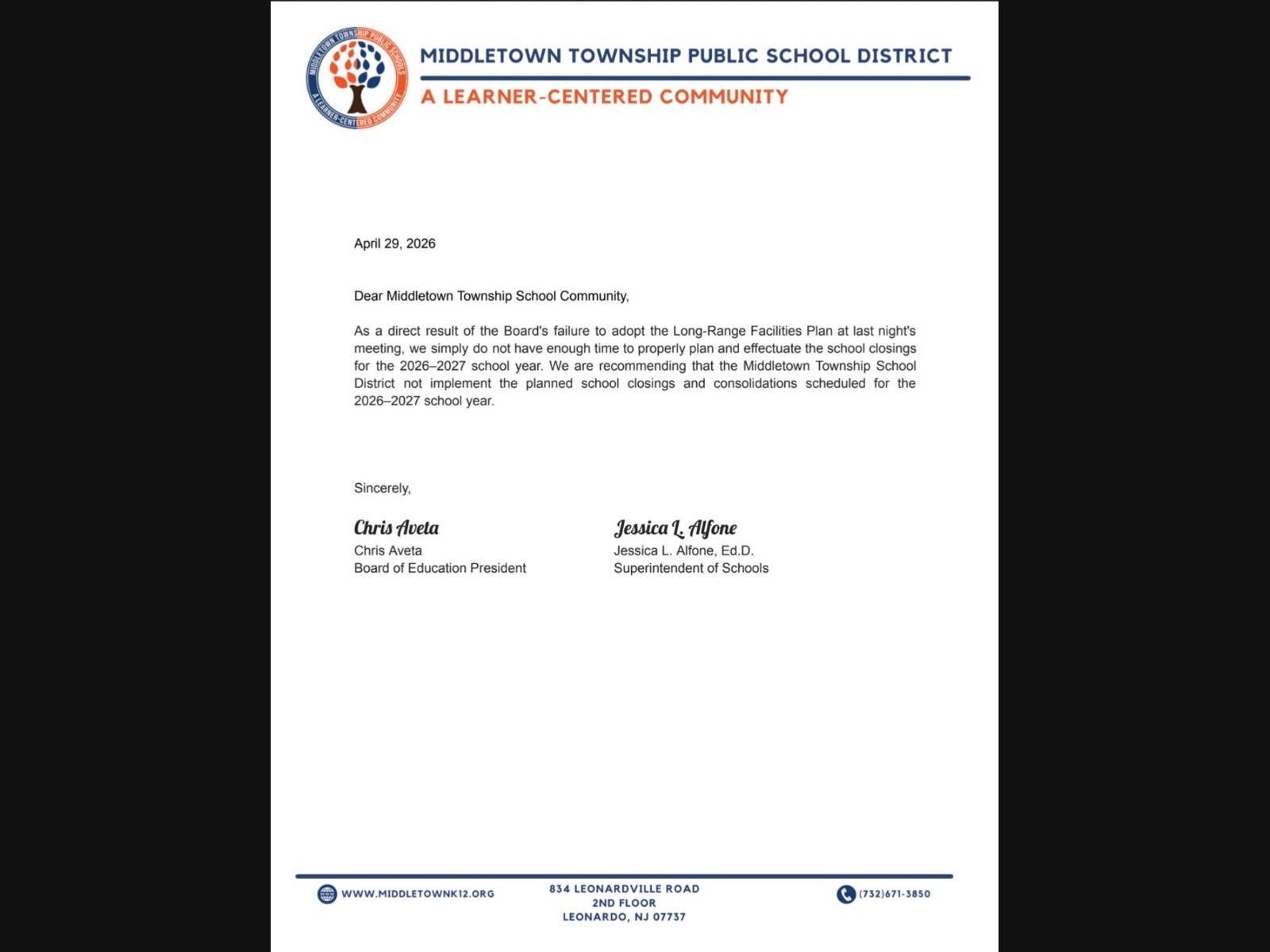 Middletown Abruptly Cancels Its Plan To Close Schools Next Year