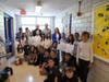 Second place went to Michael Kelleher’s fourth-grade class at Harmony Elementary, for their door, "Revolutionary Heroes."