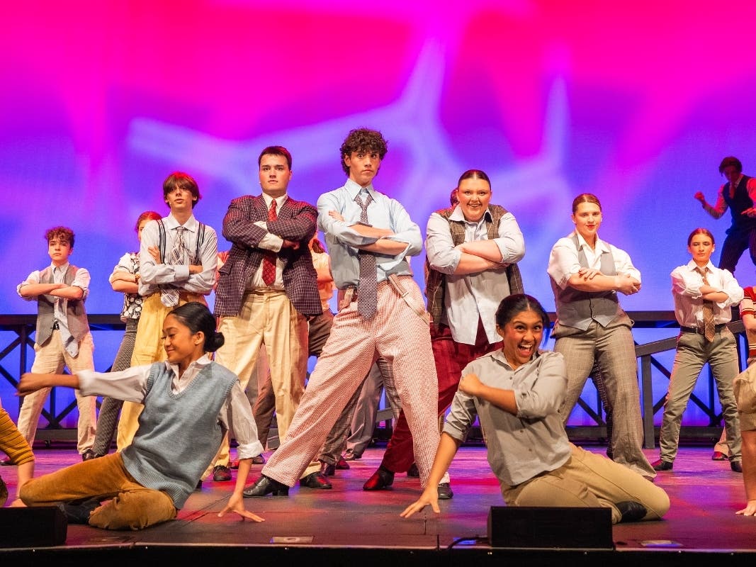 Cast members of Middletown High School South's "Guys And Dolls," which took home two Basie Awards.