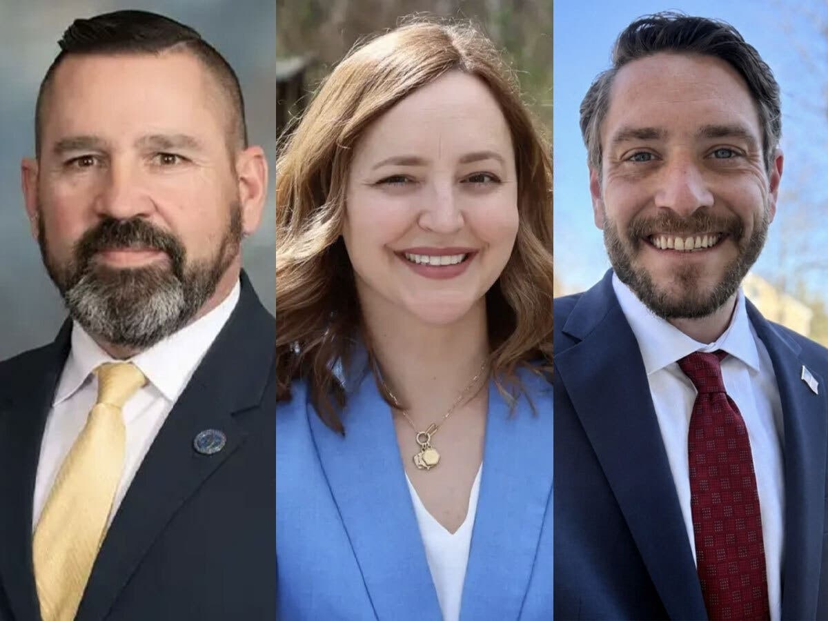 Middletown school board member Mark Soporowski, far right, is trying to upset the two establishment Republican candidates for Middletown Township Committee, Ryan Clarke and Morganne Dudzinski.