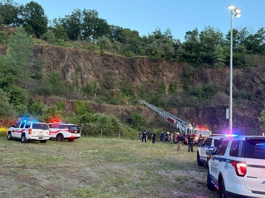 Man Being Rescued At Laurel Hill Park In Secaucus