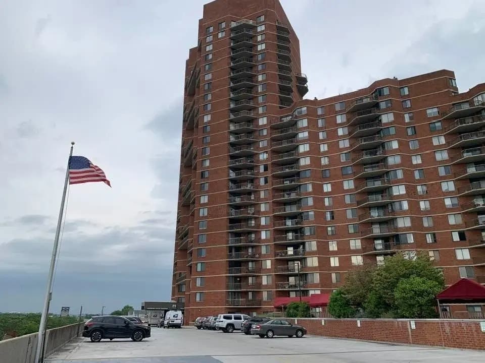 Harmon Cove Towers 3, where the electricity for more than 70 apartments has been out since Saturday.