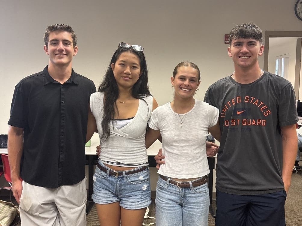 From left to right, Nicholas Billows of Oakhurst , ZiJie Ye of Highlands, Samantha Foret of Middletown and Jack Cohen of Middletown, all MAST graduates of the class of 2026, will all attend U.S. service academies in the fall.