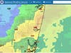 This map from the National Weather Service shows rainfall totals in Monmouth County Monday.