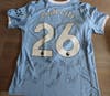 At 1 p.m. Wednesday, American Dream will give away this jersey signed by the entire Manchester City team, including Erling Haaland.