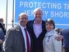 Andrew Provence of Litwin & Provence law firm, the lawyer who filed COA's lawsuit this week against the NJ DEP, with former NJ Gov. Phil Murphy and Clean Ocean Action director Cindy Zipf in 2018, when Murphy signed the NJ Stop Offshore Oil and Gas Act.