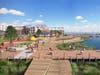 A view of the boardwalk walking paths the developer says Riverton will have. The walking paths will be open to the public.