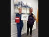 Red Bank Family Medicine’s NP Alexis and Dr. Chen with donations.