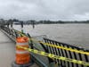The damaged metal railing in Keyport municipal harbor.