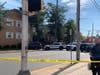 The scene on Paterson Plank Road as of 12:20 p.m. Wednesday.