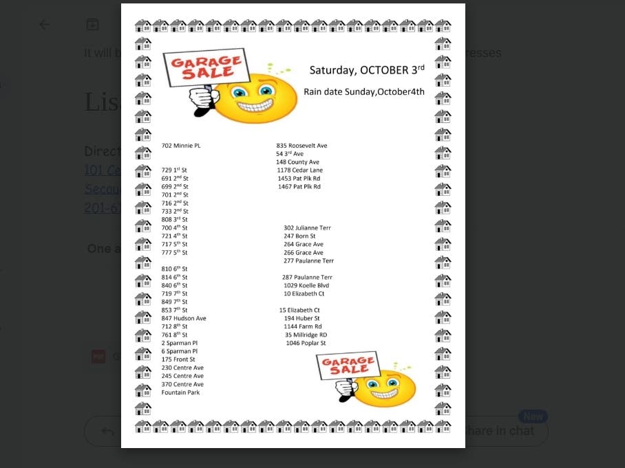 All the addresses.