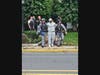 Ram when he was led out of his apartment Wednesday in Secaucus, after he initially refused to come out to be arrested for an alleged parole violation.