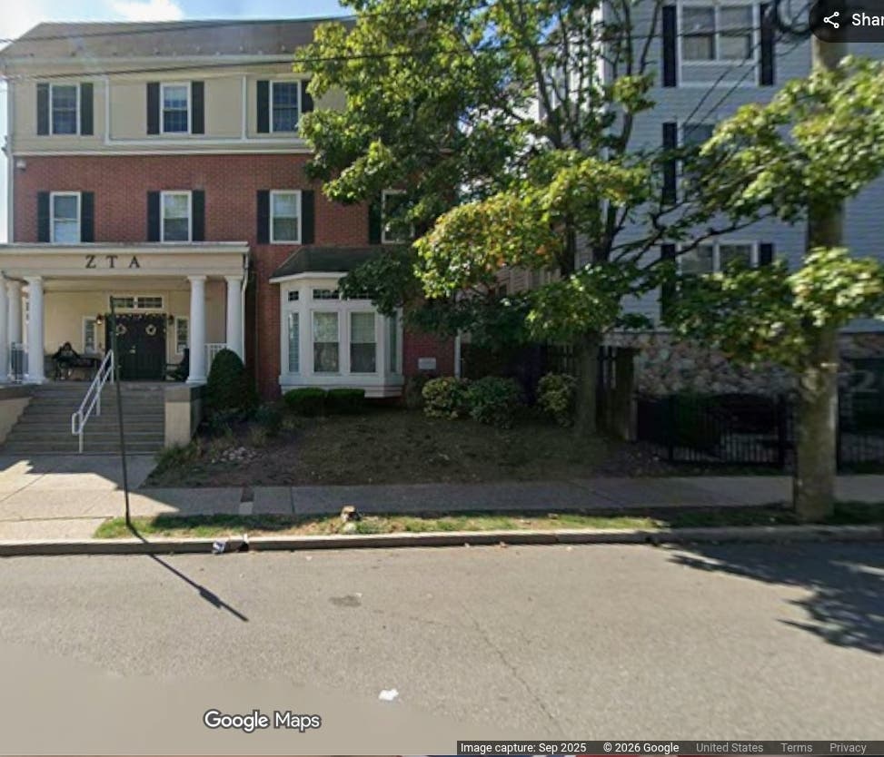 Zeta Tau Alpha fraternity house at 26 Union Street in New Brunswick.