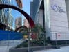 The red arches will be over what will become the center plaza of the HELIX.