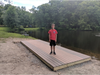 Proud project completion, adorning the pond