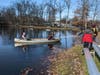 Troop 39 Boy Scouts practicing their Canoe skills