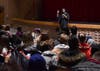 Young Adult author Jason Reynolds speaks to high school students at the county's first LitCon.