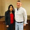 Mark Connors with cardiologist Rachana Kulkarni, MD