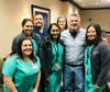 Mark Connors with the Cardiac Cath lab staff.