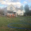 Franklin Township​ firefighters battled two separate house fires reported within an hour on Saturday.