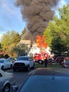 Authorities are investigating a fire that broke out at an apartment complex in Franklin Township Thursday morning.