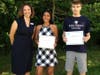 Kim Cole, Branch Executive Director of Somerset Hills YMCA; Gabriela Britez, Bernardsville resident and scholarship; and Jack Werrell, Bernardsville resident and scholarship recipient.